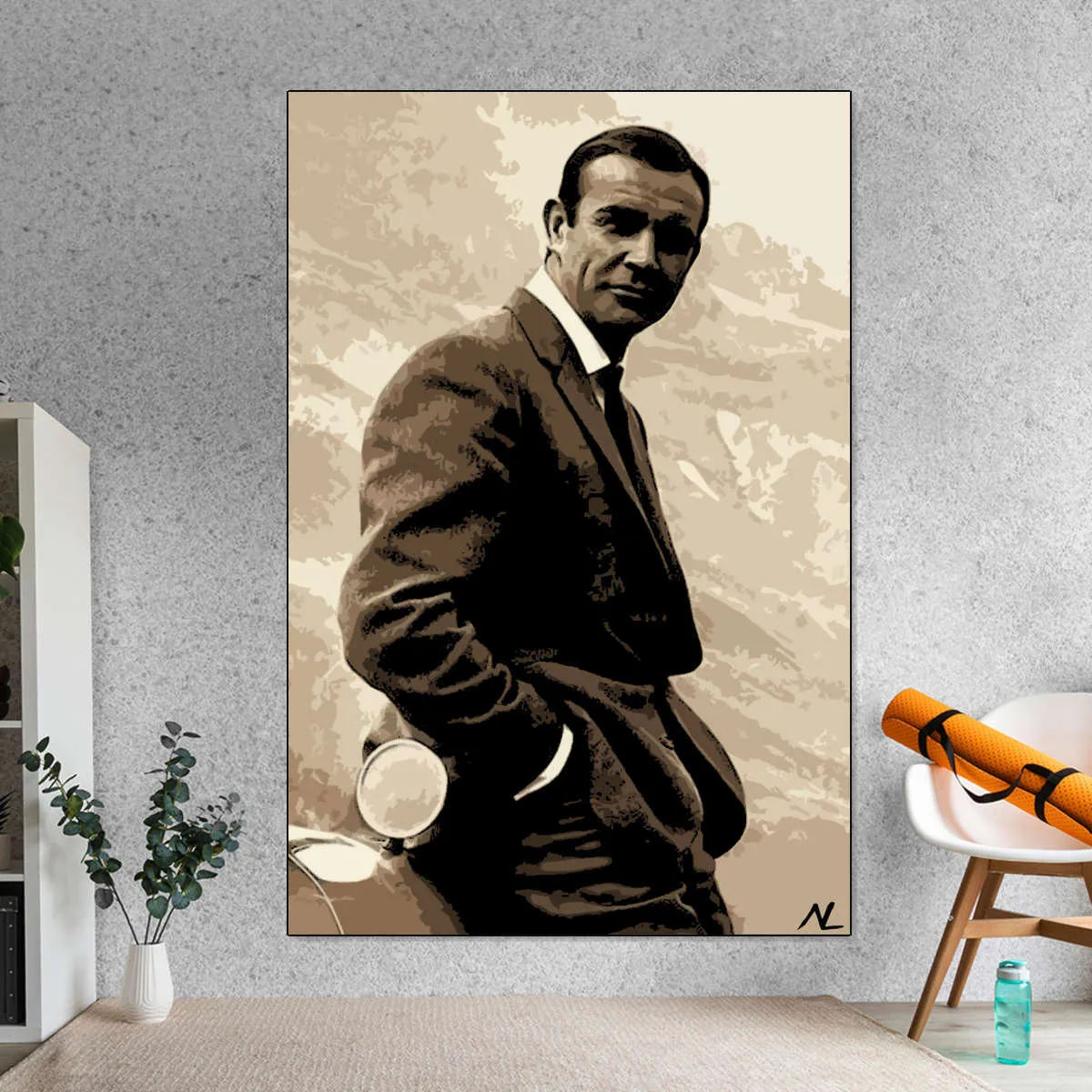 007 Sean Connery Illustration II Wall Art