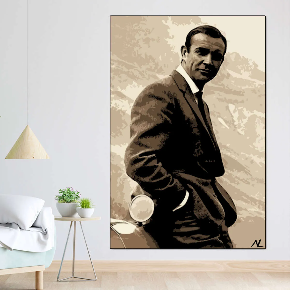 007 Sean Connery Illustration II Wall Art