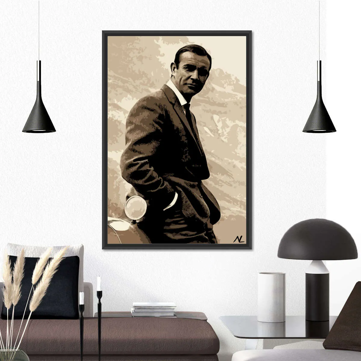 007 Sean Connery Illustration II Wall Art