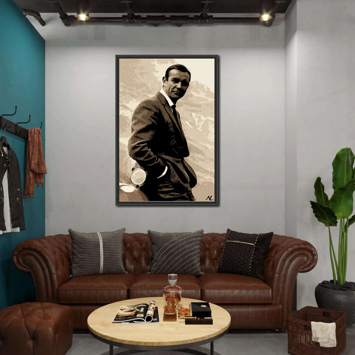 007 Sean Connery Illustration II Wall Art