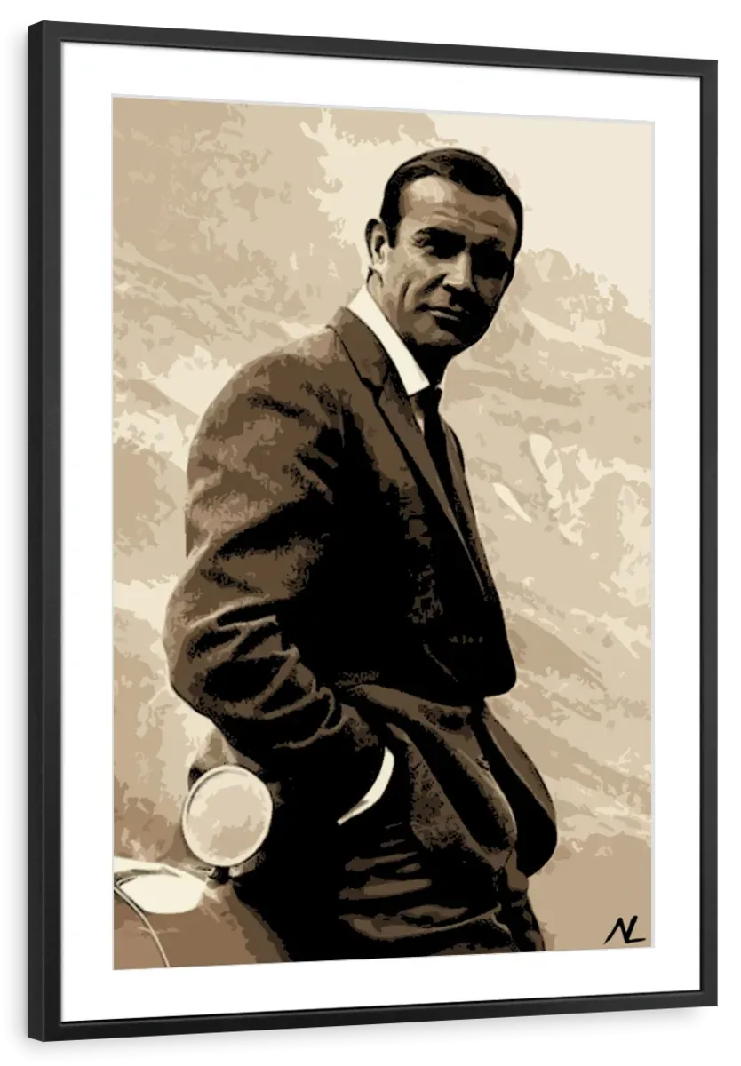 007 Sean Connery Illustration II Wall Art