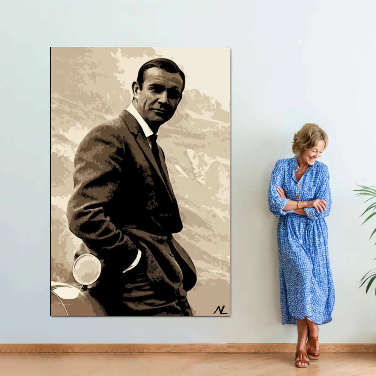 007 Sean Connery Illustration II Wall Art