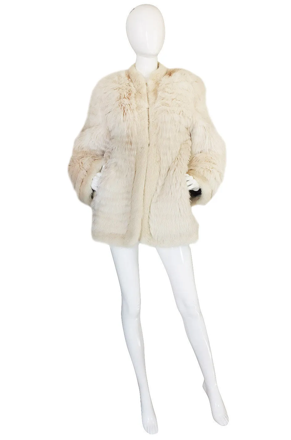 1978 Yves Saint Laurent Feather Fox & Mink Fur Jacket