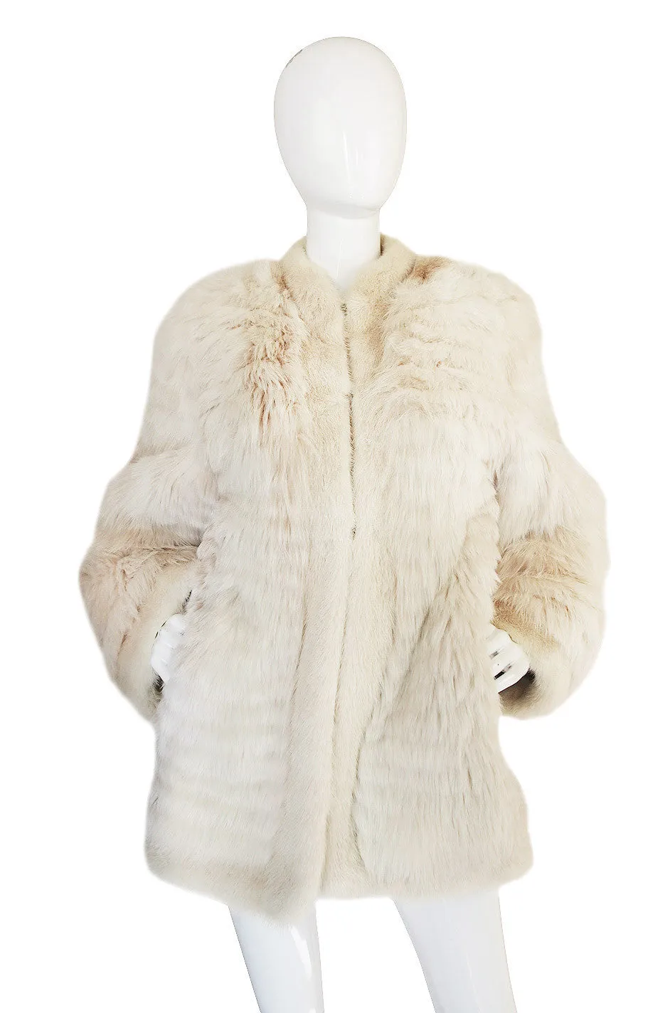 1978 Yves Saint Laurent Feather Fox & Mink Fur Jacket