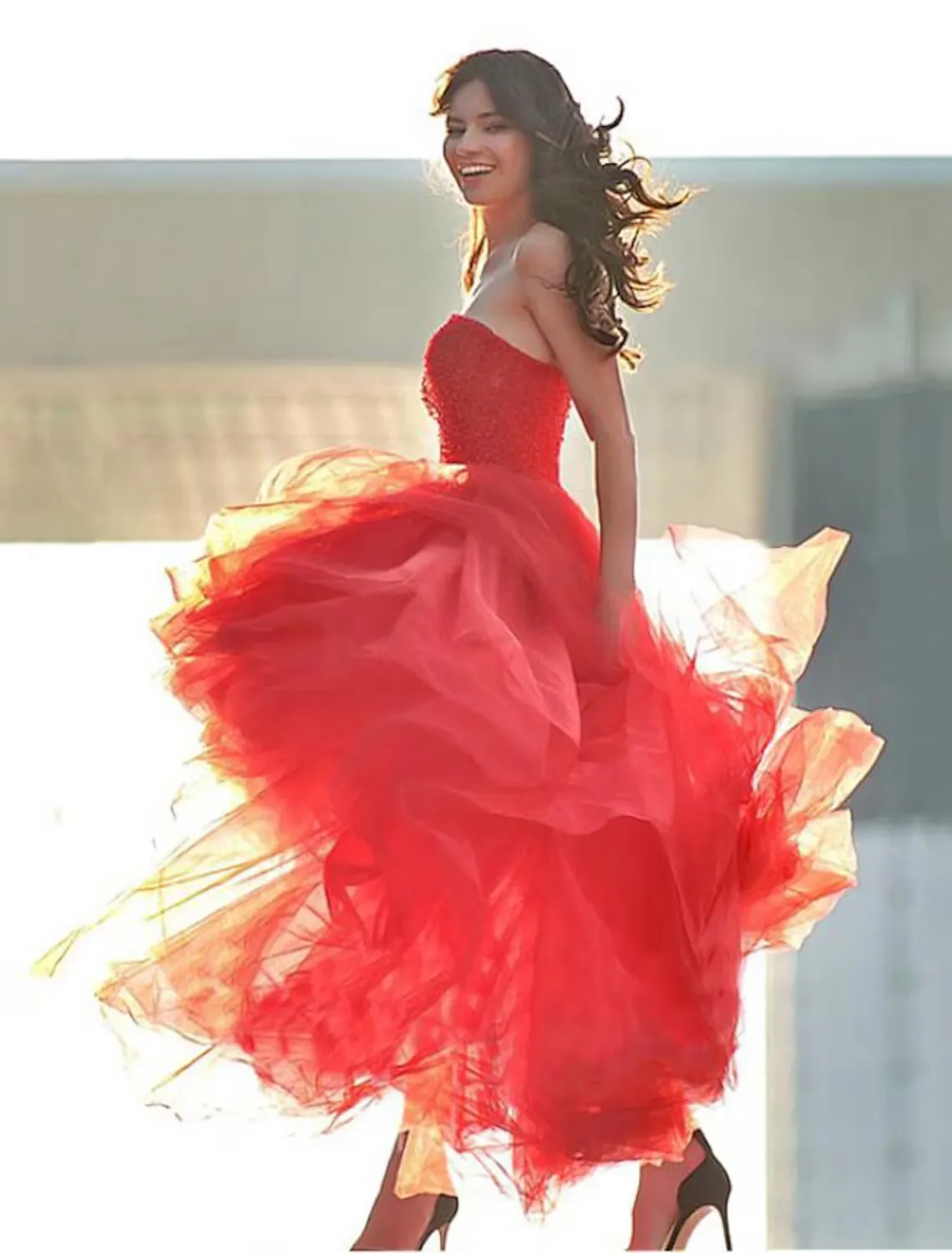 A-Line Luxurious Elegant Party Wear Prom Birthday Dress Sweetheart Neckline Sleeveless Floor Length Tulle with Pleats