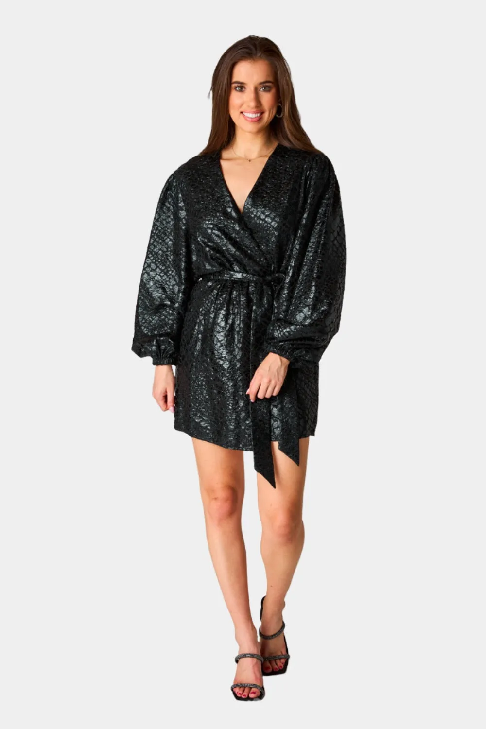 Adeline Short Wrap Dress - Private Jet