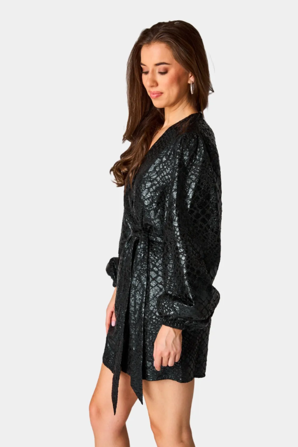 Adeline Short Wrap Dress - Private Jet