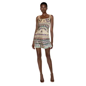 ALICE OLIVIA Boho Beaded Dress