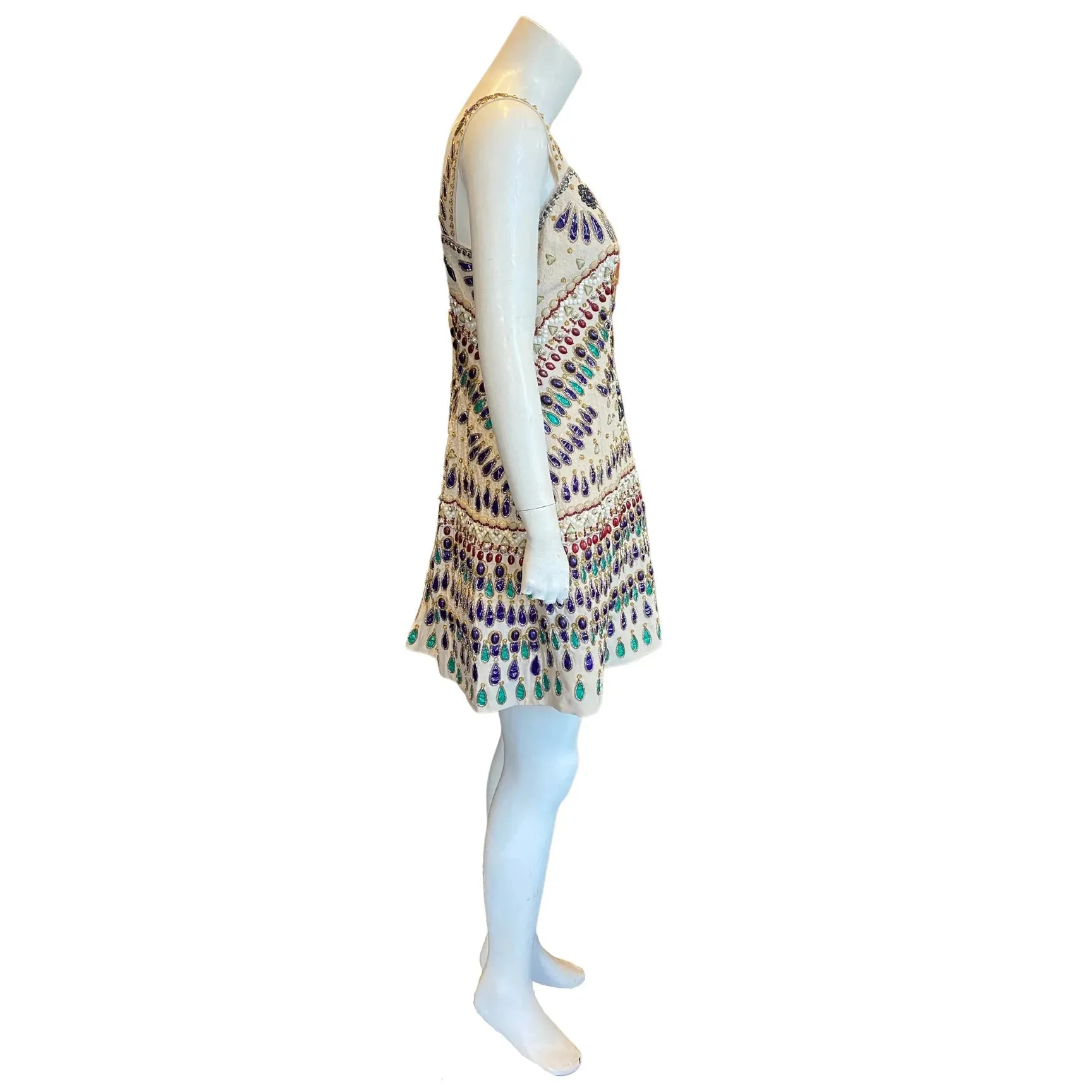 ALICE OLIVIA Boho Beaded Dress