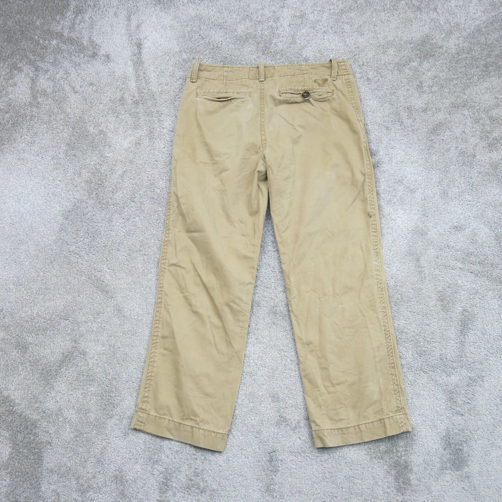 American Eagle Outfitters Mens Chino Pants Stretch Low Rise Khaki Size W31XL30