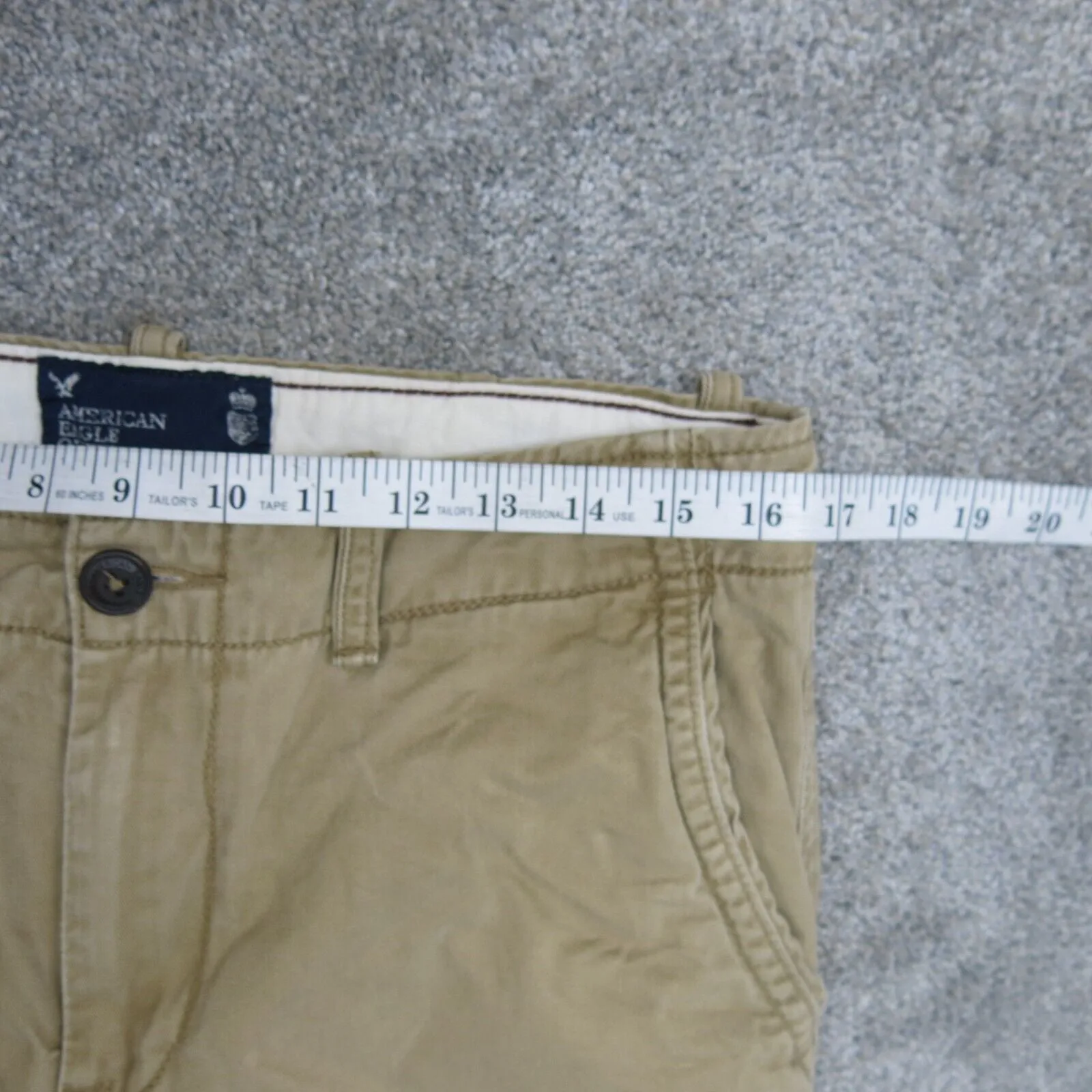 American Eagle Outfitters Mens Chino Pants Stretch Low Rise Khaki Size W31XL30