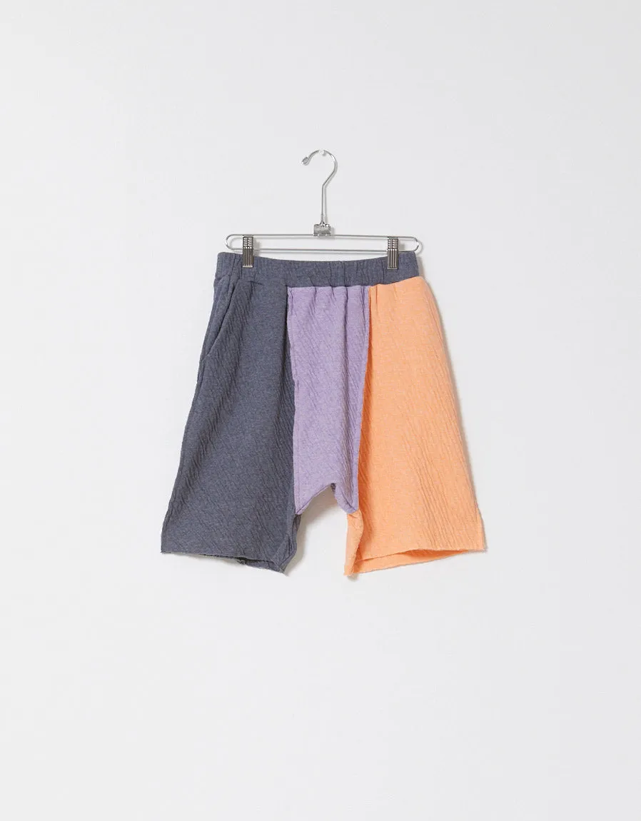 Archive Sale Patchwork Short in Double Layered Textured Knit - Last One Left