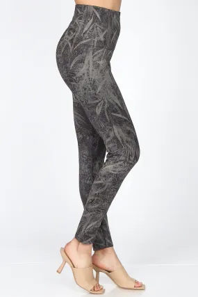 B4292CX High Waist Full Length Legging - Obsidian