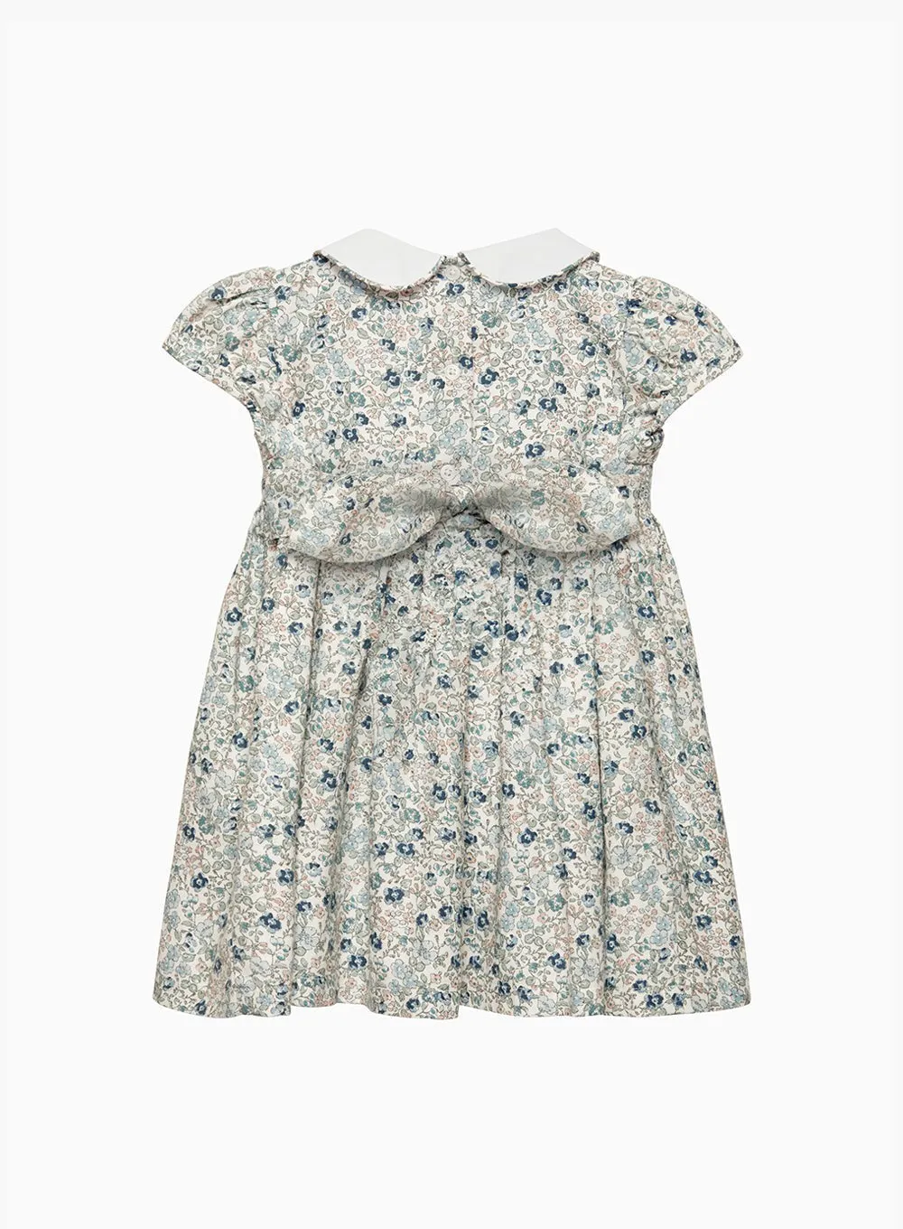 Baby Arabella Smocked Dress in Blue Floral