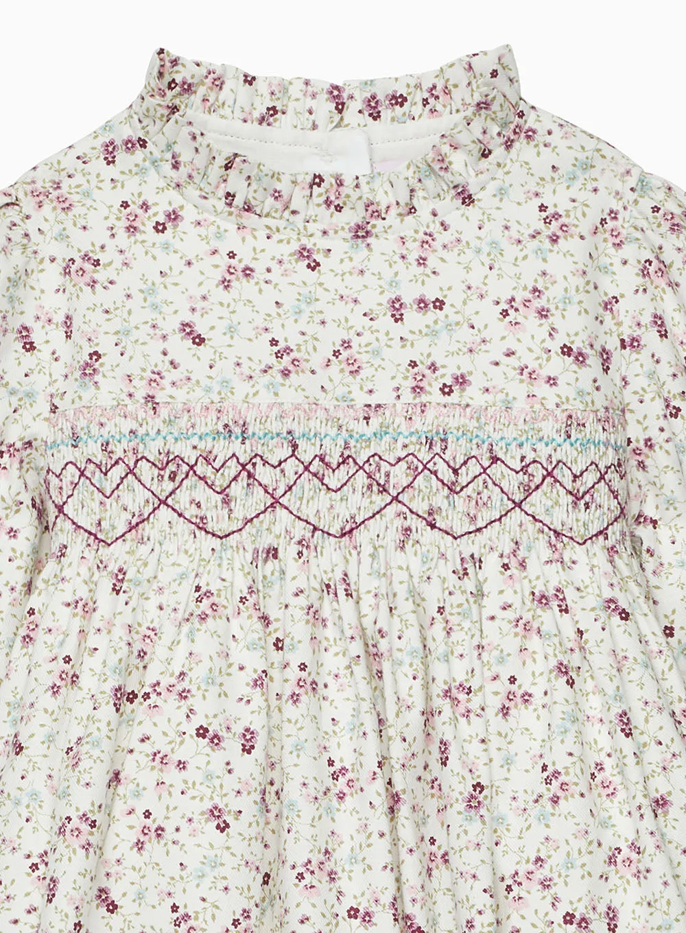 Baby Edie Floral Frill Collar Dress