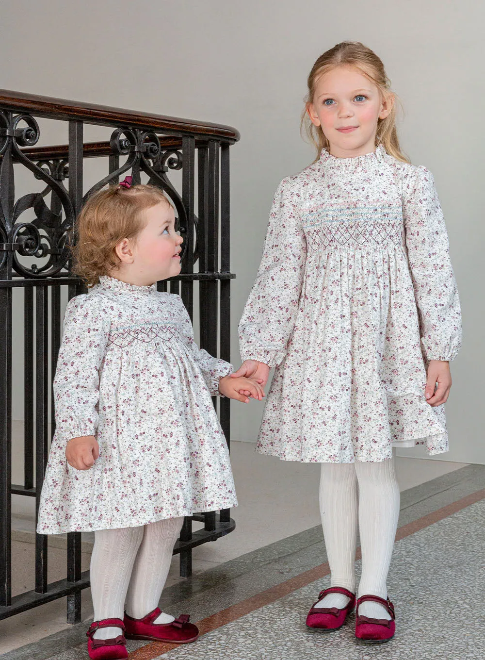 Baby Edie Floral Frill Collar Dress