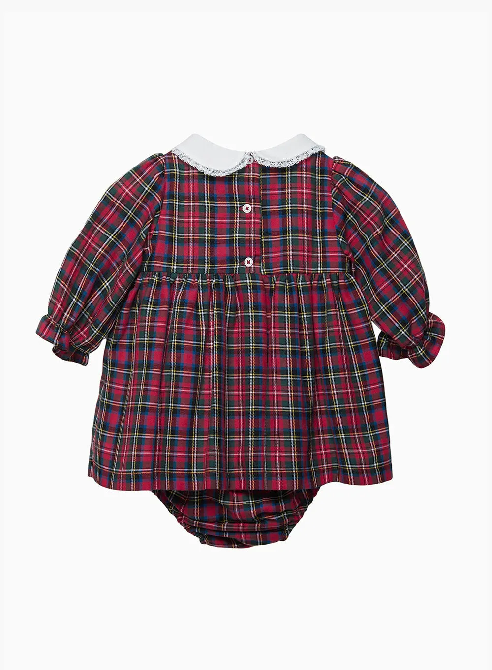 Baby Tartan Reindeer Smocked Dress