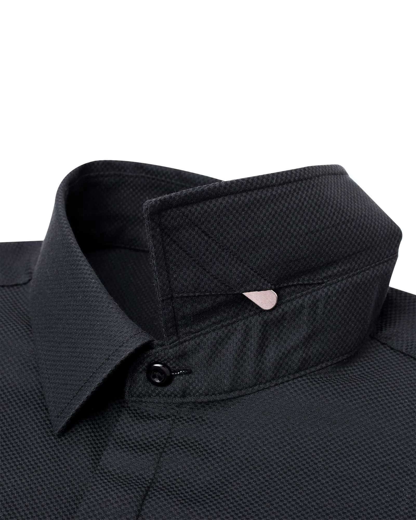 Big & Tall French Cuff Long Sleeve  (Include Metal Cufflinks and Metal Collar Stays)