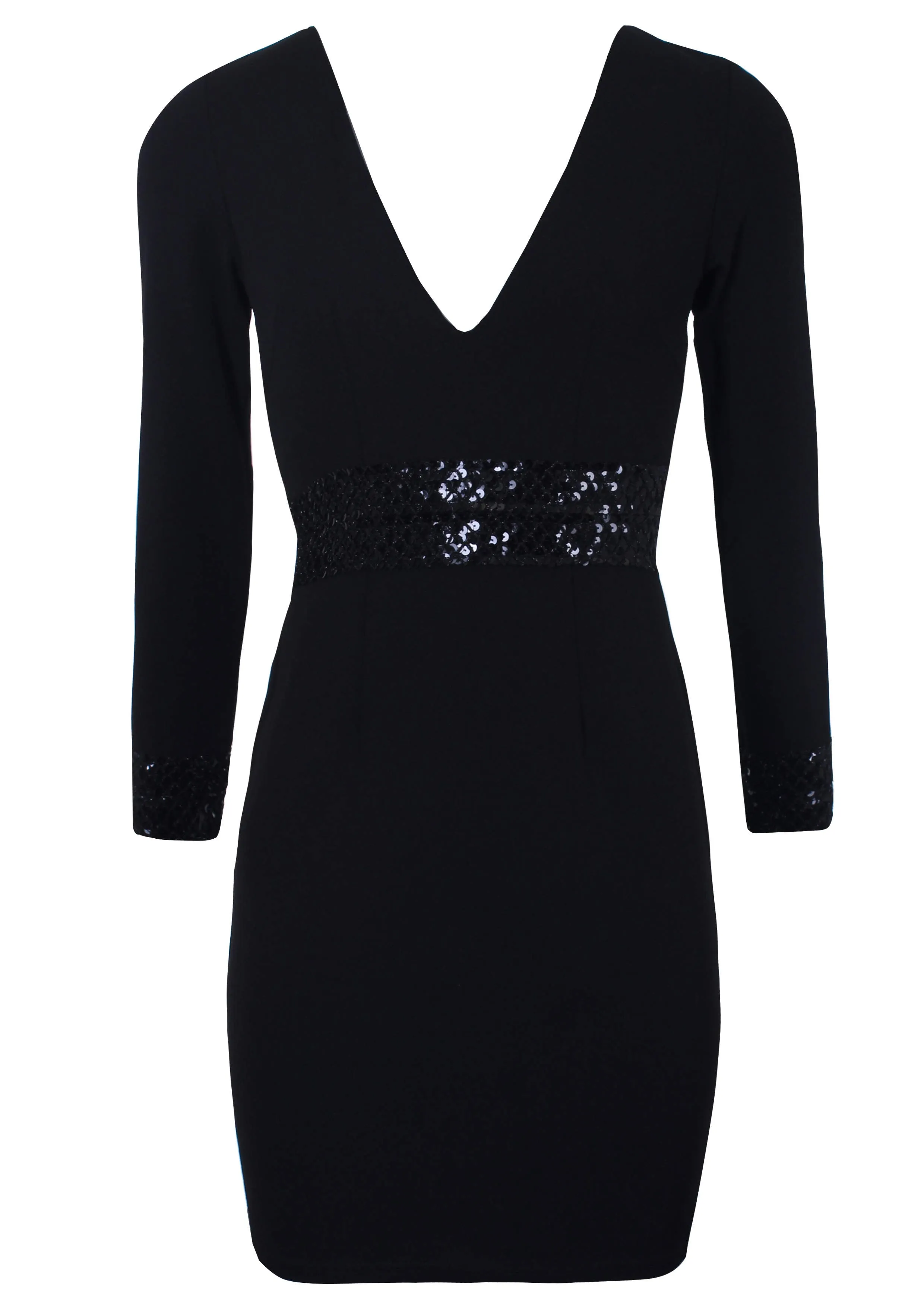 Black Sequin Bodycon Dress