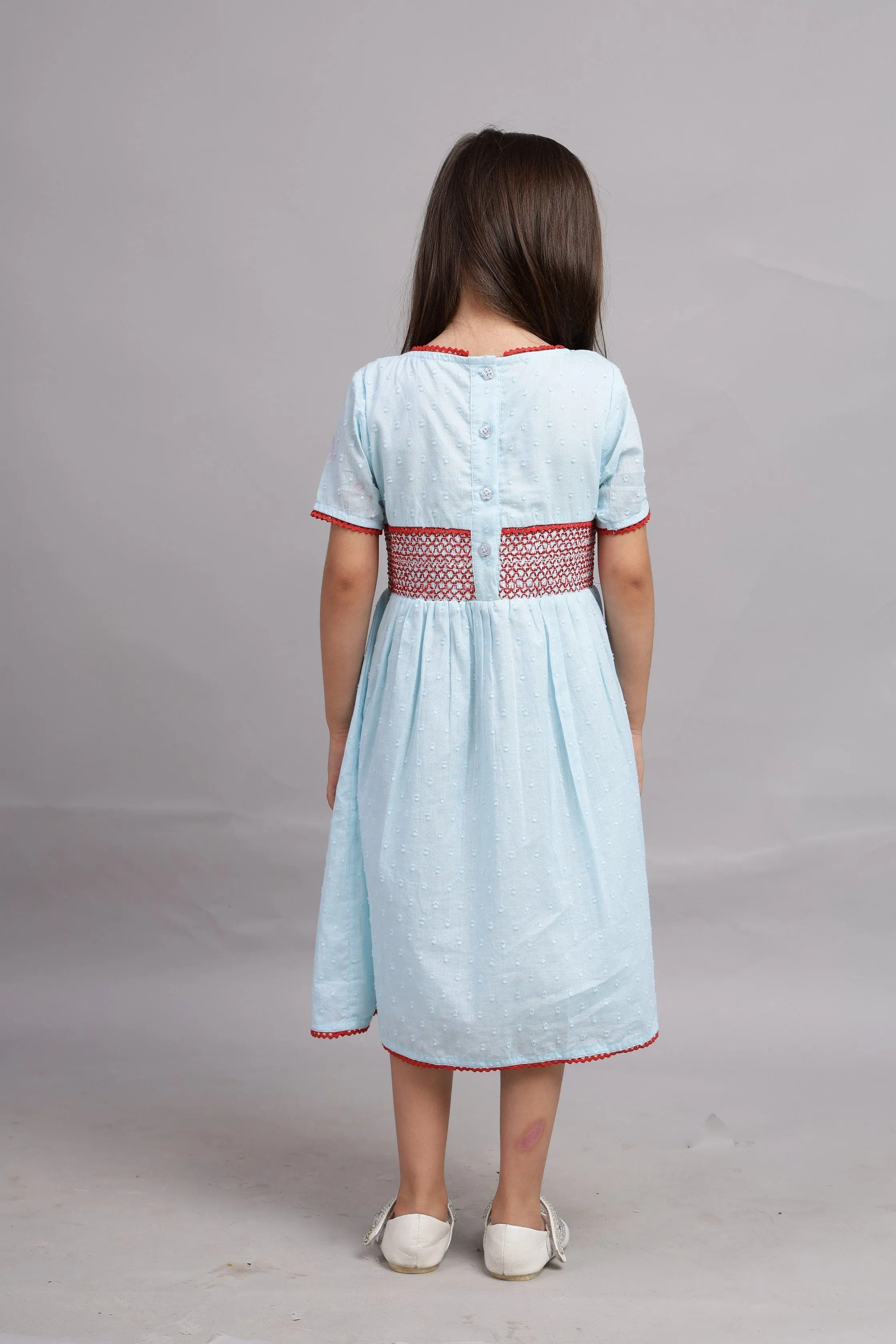 Blue Waistbelt Dress-Blue