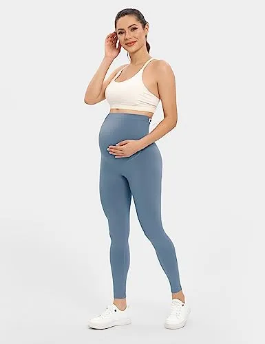 Buttergene Women's Maternity Leggings over the Belly Maternity Yoga Pants Workout Pregnancy Leggings