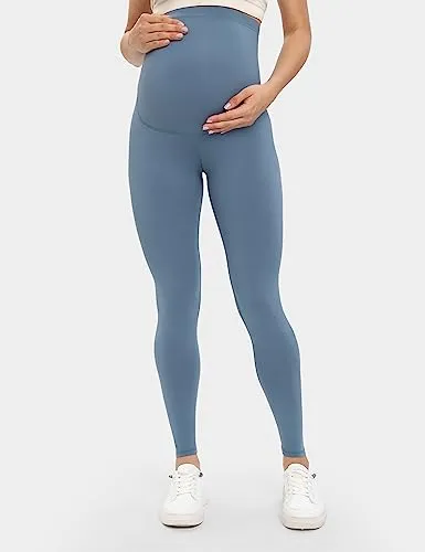 Buttergene Women's Maternity Leggings over the Belly Maternity Yoga Pants Workout Pregnancy Leggings