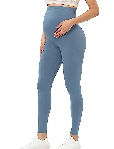 Buttergene Women's Maternity Leggings over the Belly Maternity Yoga Pants Workout Pregnancy Leggings