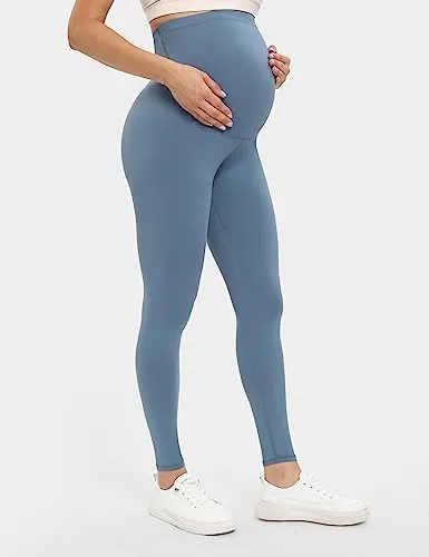 Buttergene Women's Maternity Leggings over the Belly Maternity Yoga Pants Workout Pregnancy Leggings