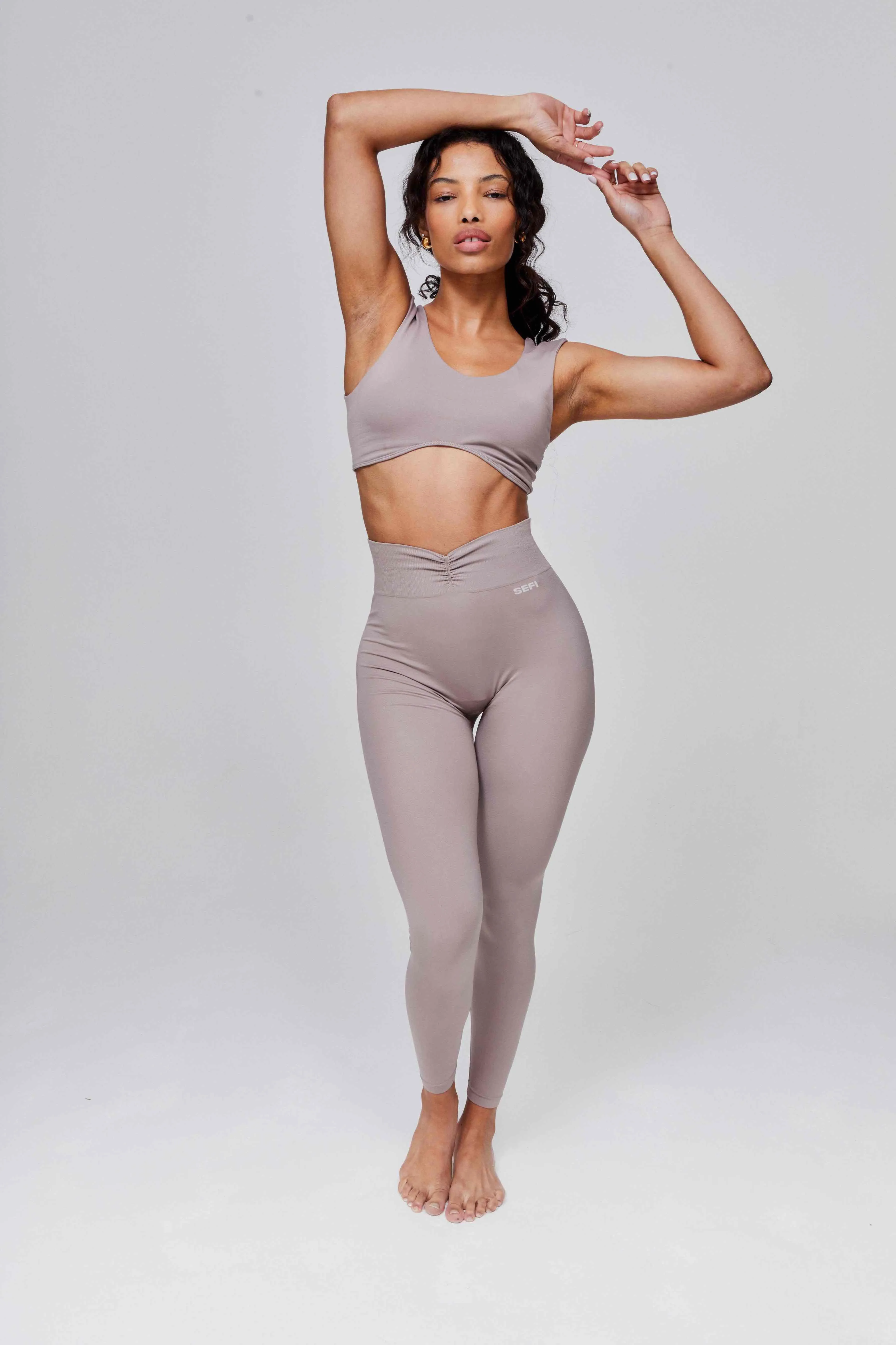 Butterluxe Ruched Waist Leggings Full Length - Fig Glaze