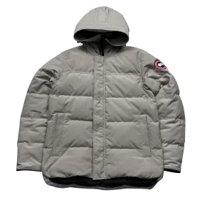 Canada Goose Macmilan Cream Limestone Hooded Puffer Jacket - Medium