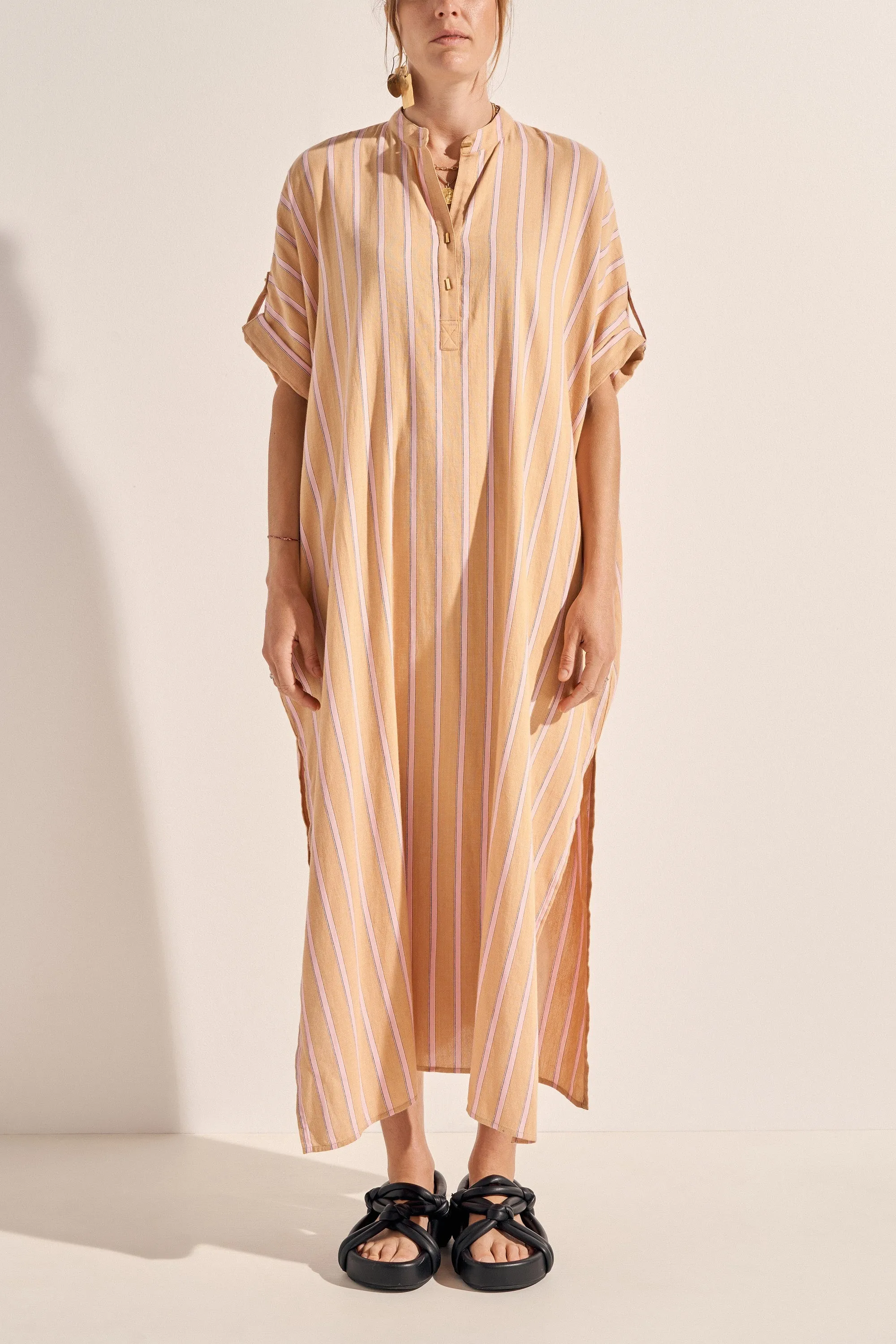 Castor Camel Stripe Caftan