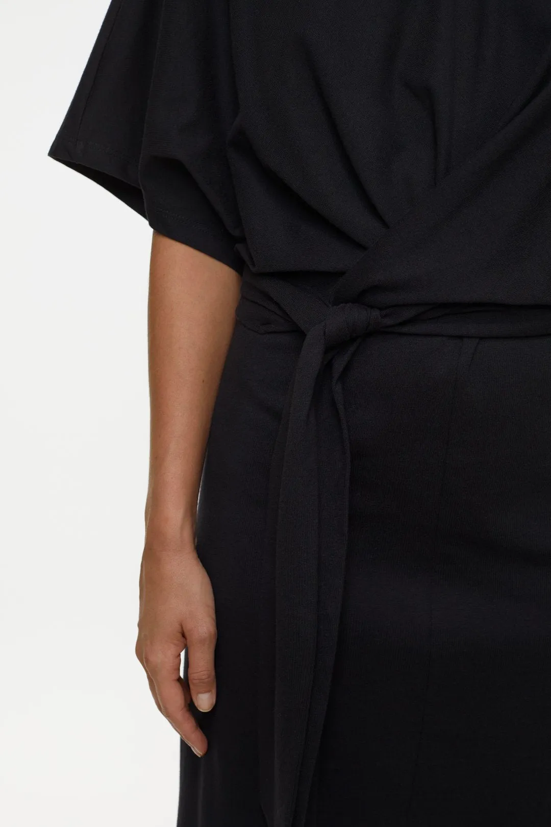 Closed Wrap Dress Black