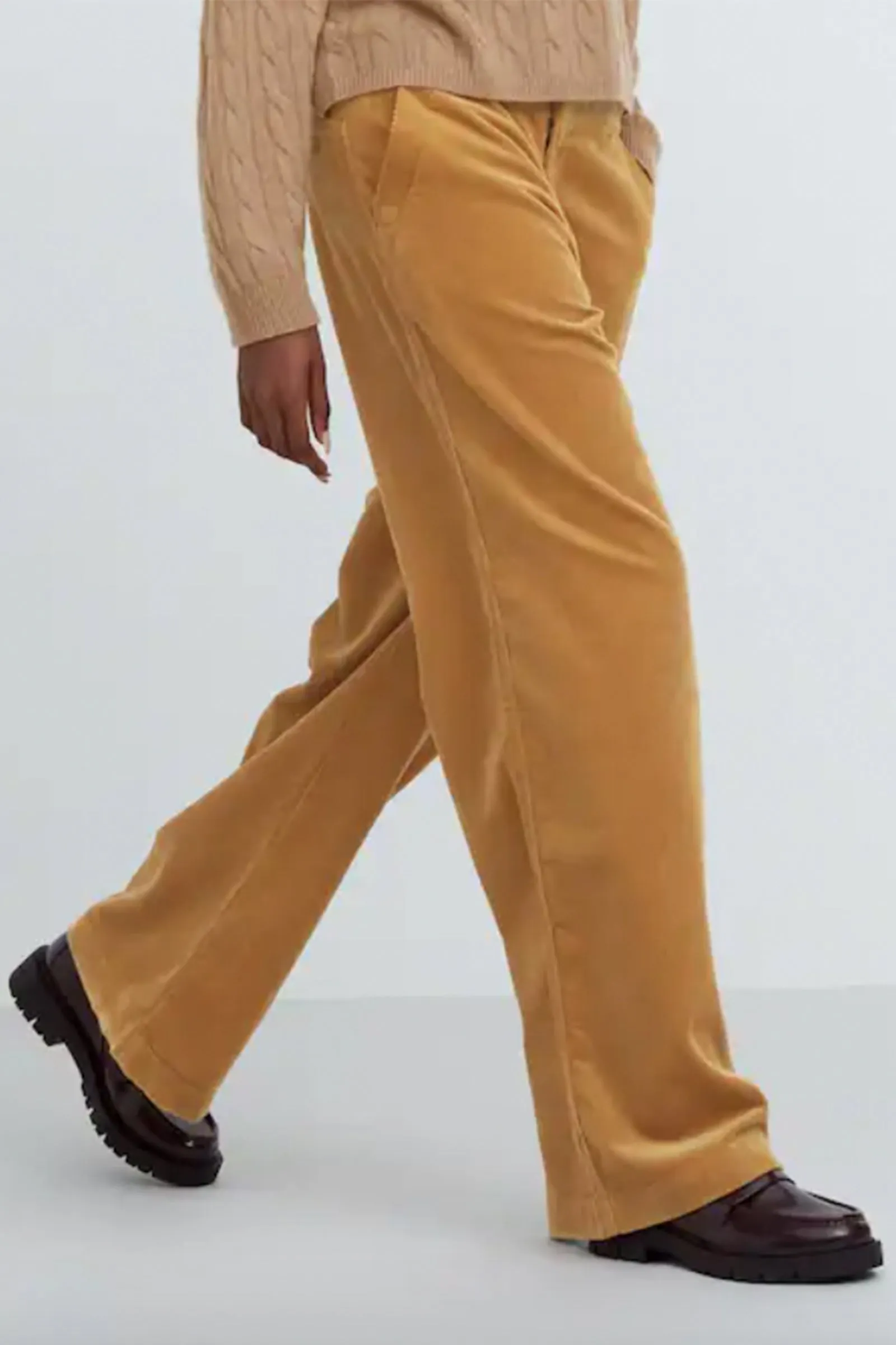 Corduroy Brown Wide Leg Trousers