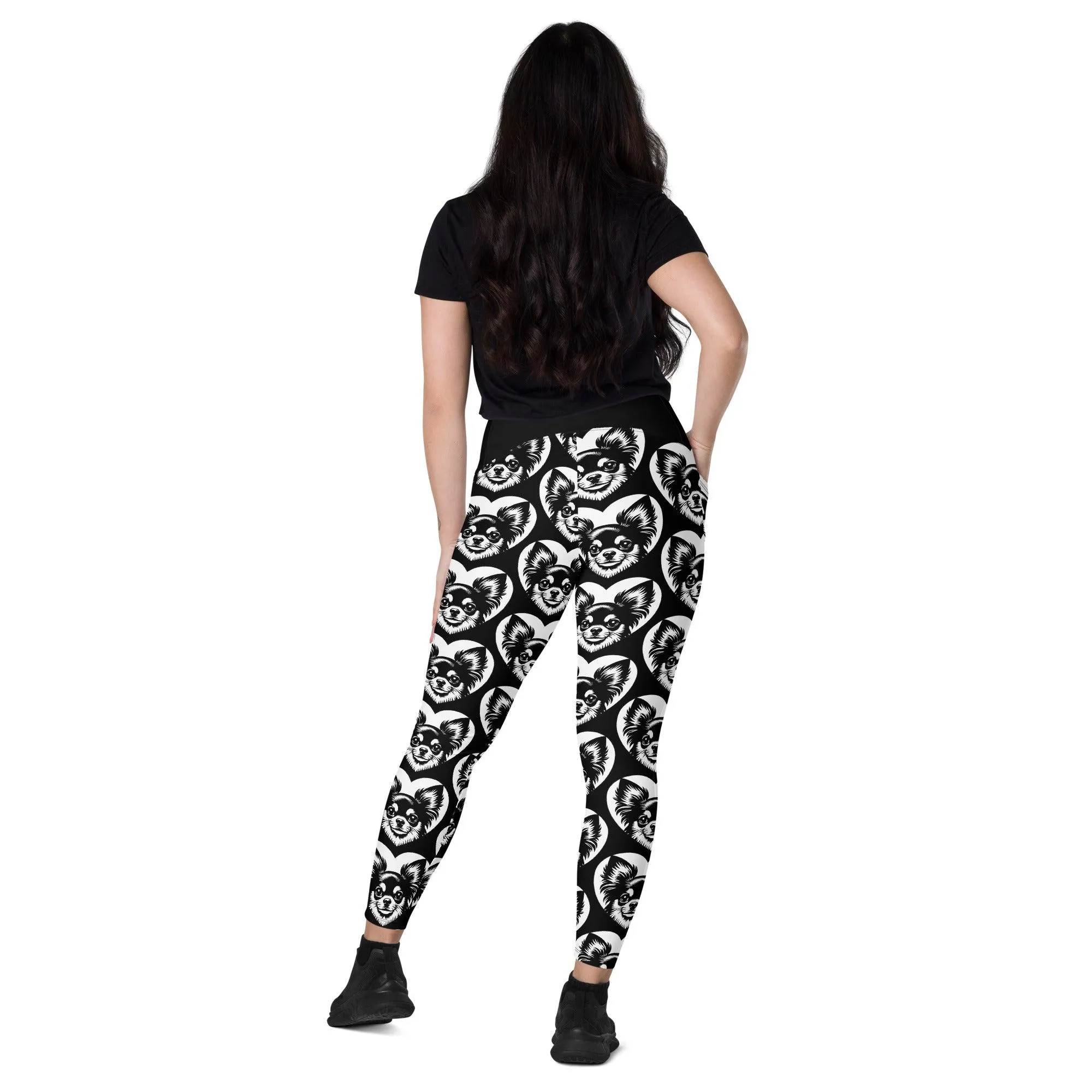 DOG BREED LEGGINGS with pockets - CHIHUAHUA LONG HAIRED - HERTTAHOUND