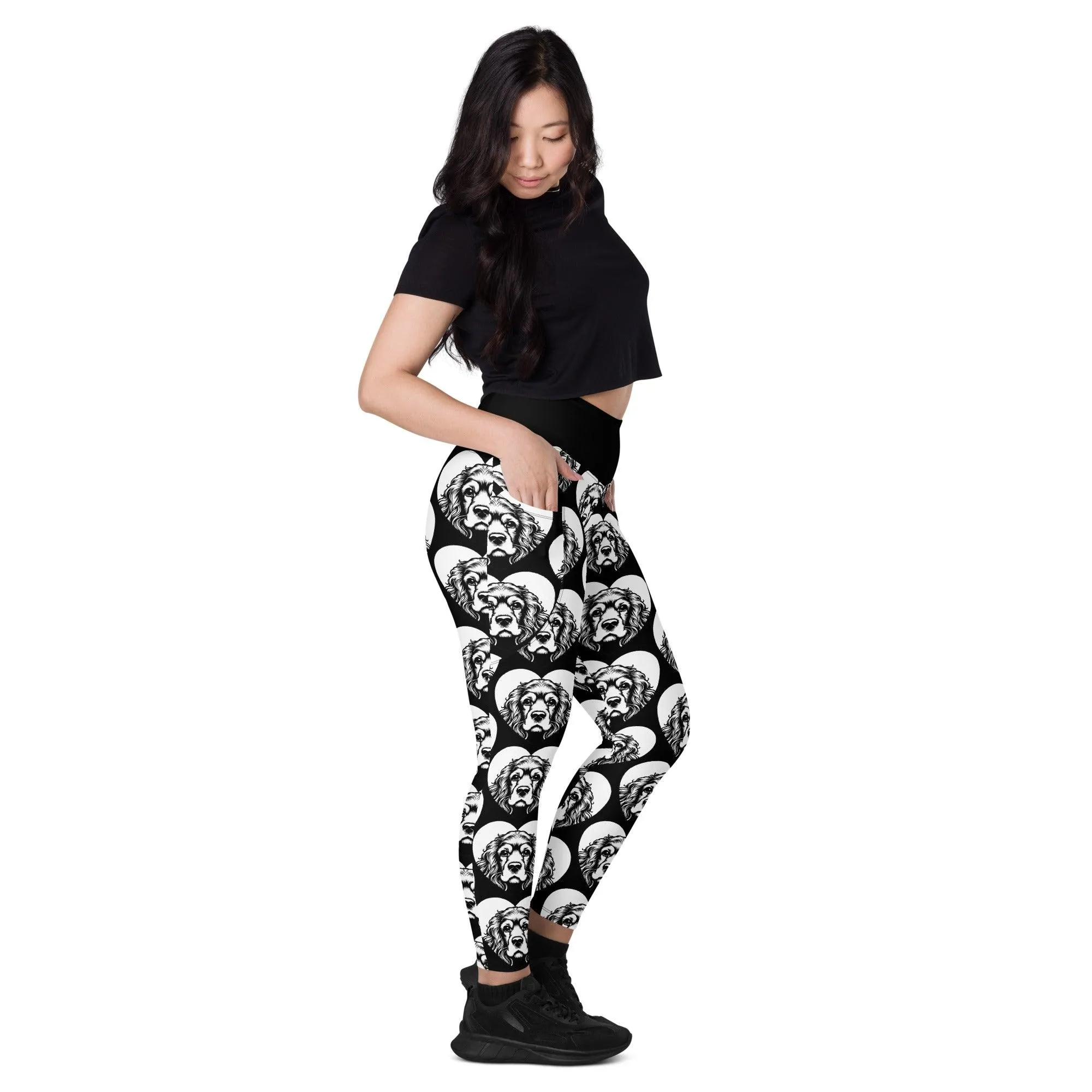 DOG BREED LEGGINGS with pockets - COCKER SPANIEL - HERTTAHOUND