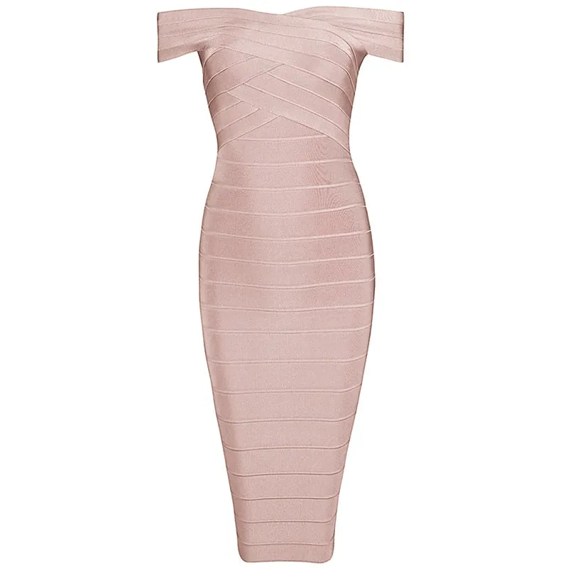 Elegant Sexy Off Shoulder Bandage Dress