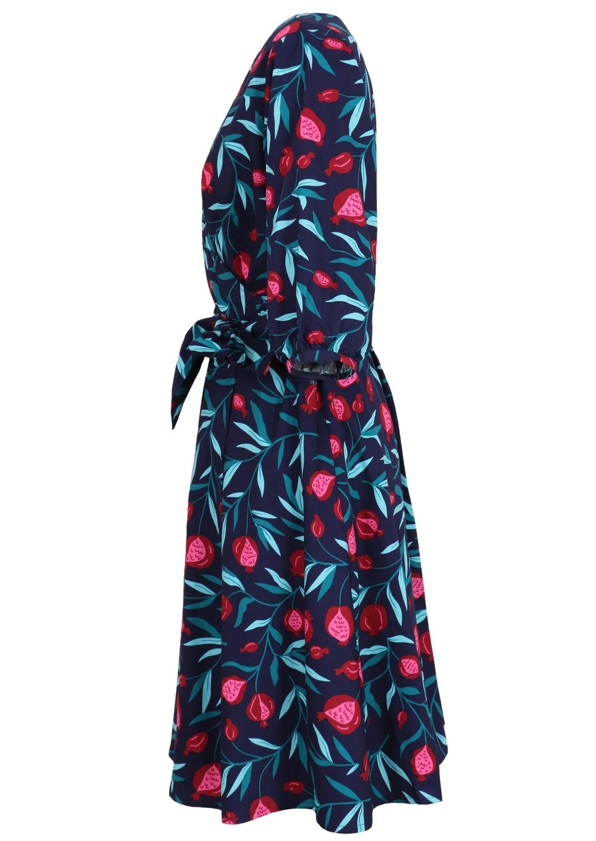 Ella Wrap Dress Pomegranate