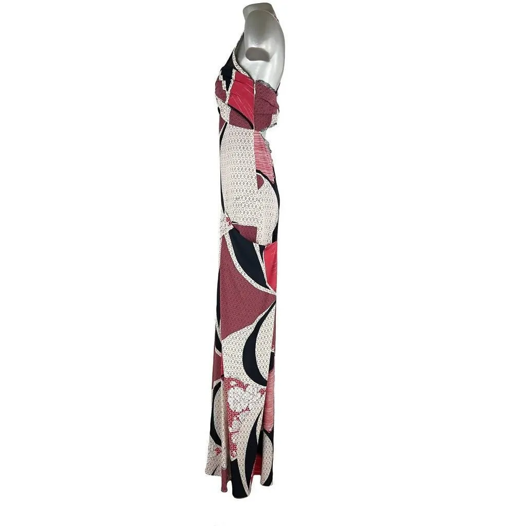 EMILIO PUCCI Multicolored Halter Maxi Dress | Size M