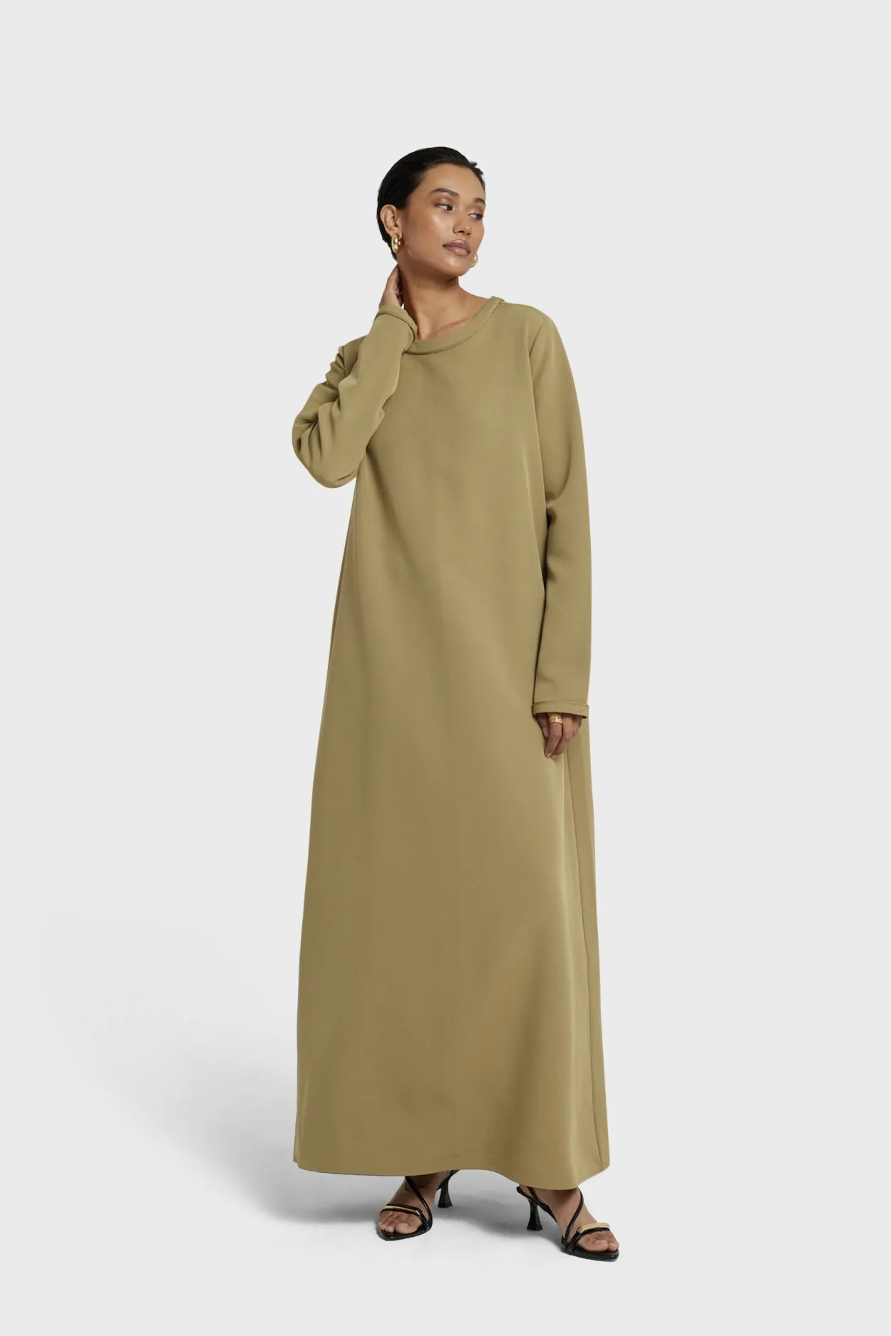 Essential Dress - Short | Khaki Green