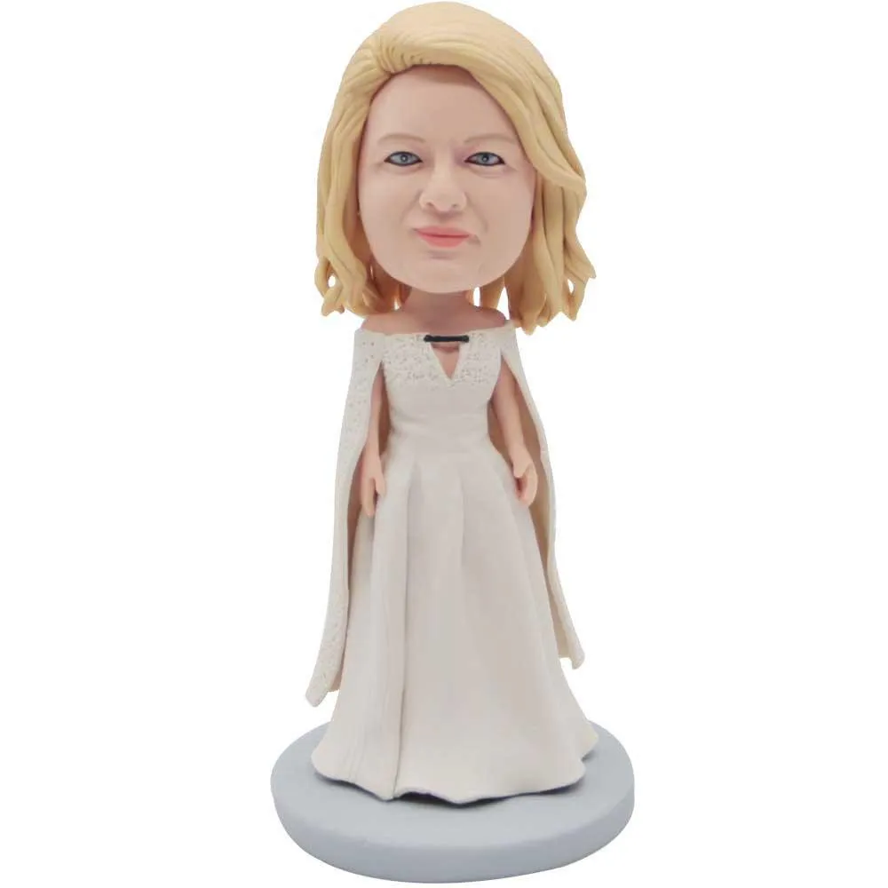 Female In Luxurious Evening Dress Custom Figure Bobbleheads