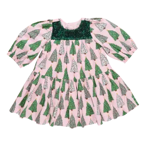 Fiona Dress, Pink Trees