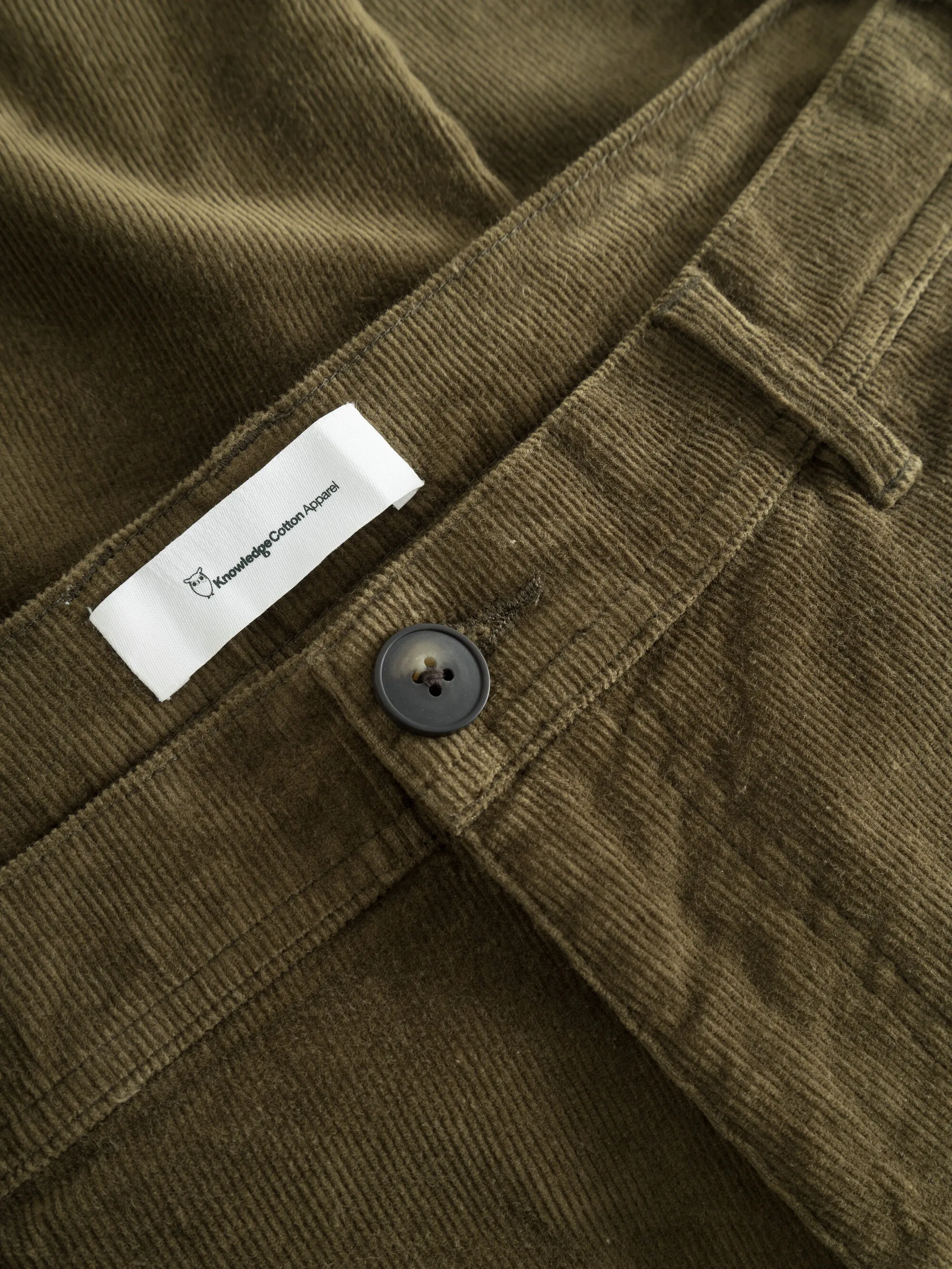 FLINT wide corduroy chino pants - Dark Olive