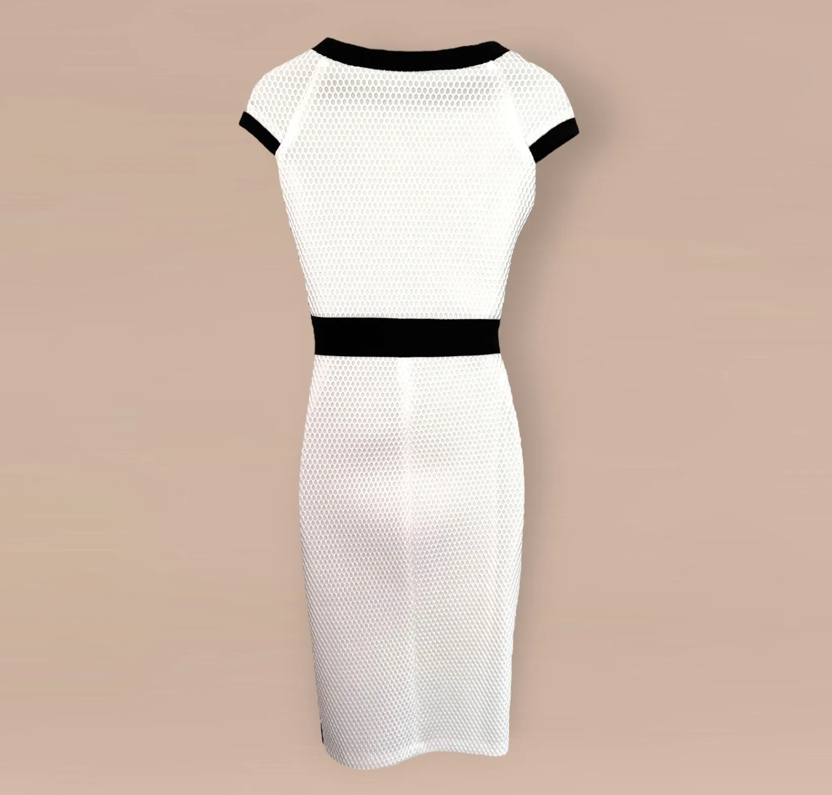 Frank Lyman Black & White Stretch Bodycon Dress UK 12 US 8 EU 40