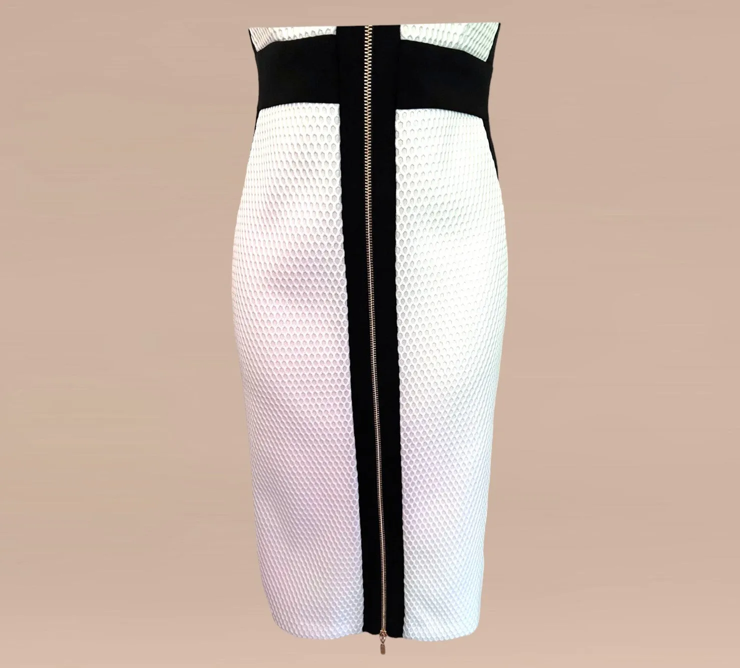 Frank Lyman Black & White Stretch Bodycon Dress UK 12 US 8 EU 40