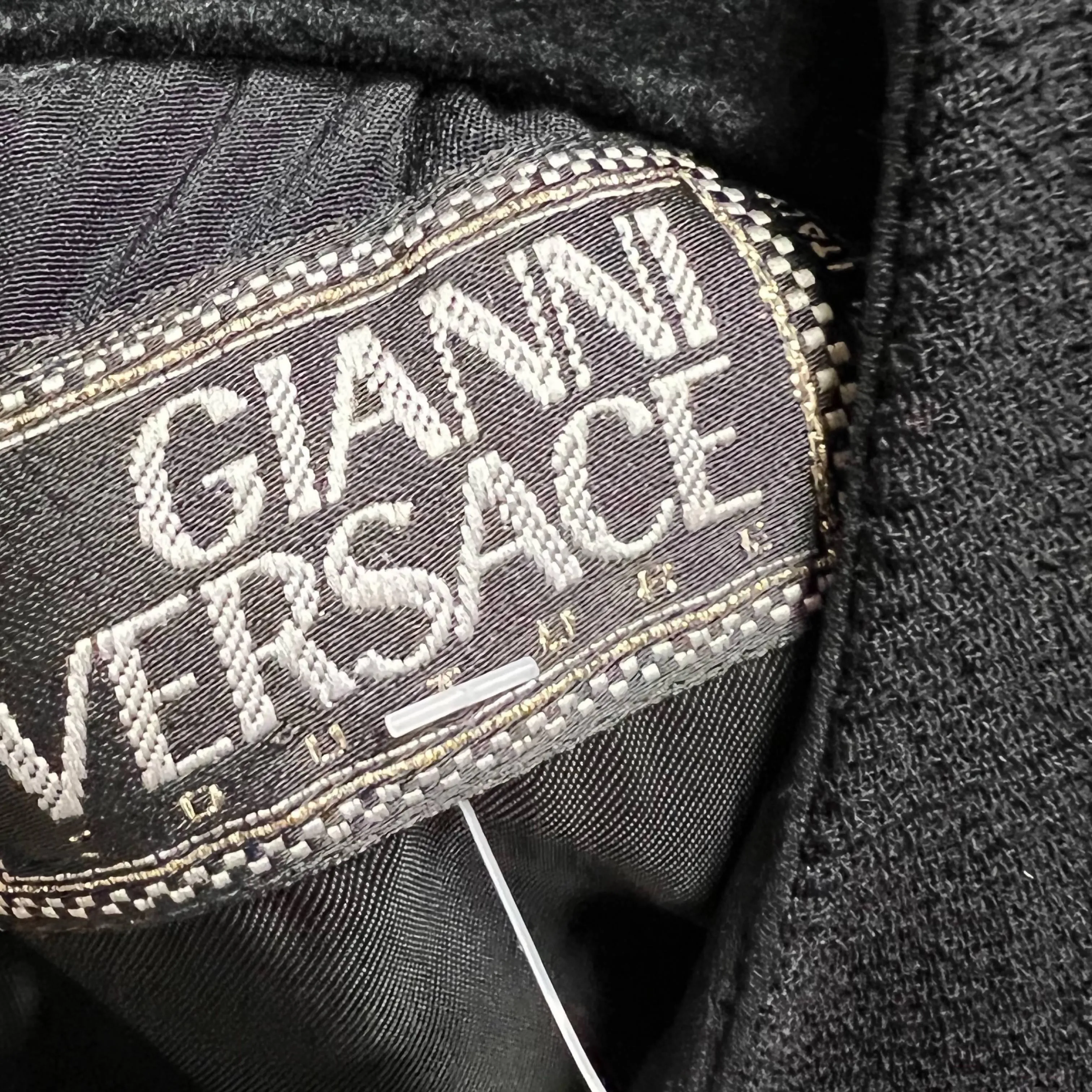 GIANNI VERSACE Vintage Black Ribbed Dress | Size 40