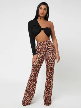 Glamorous Leopard High Waist Long Women Pants