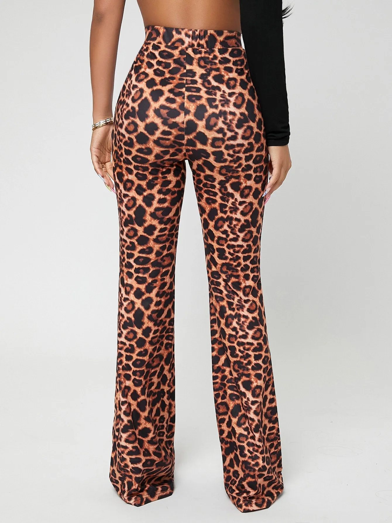 Glamorous Leopard High Waist Long Women Pants