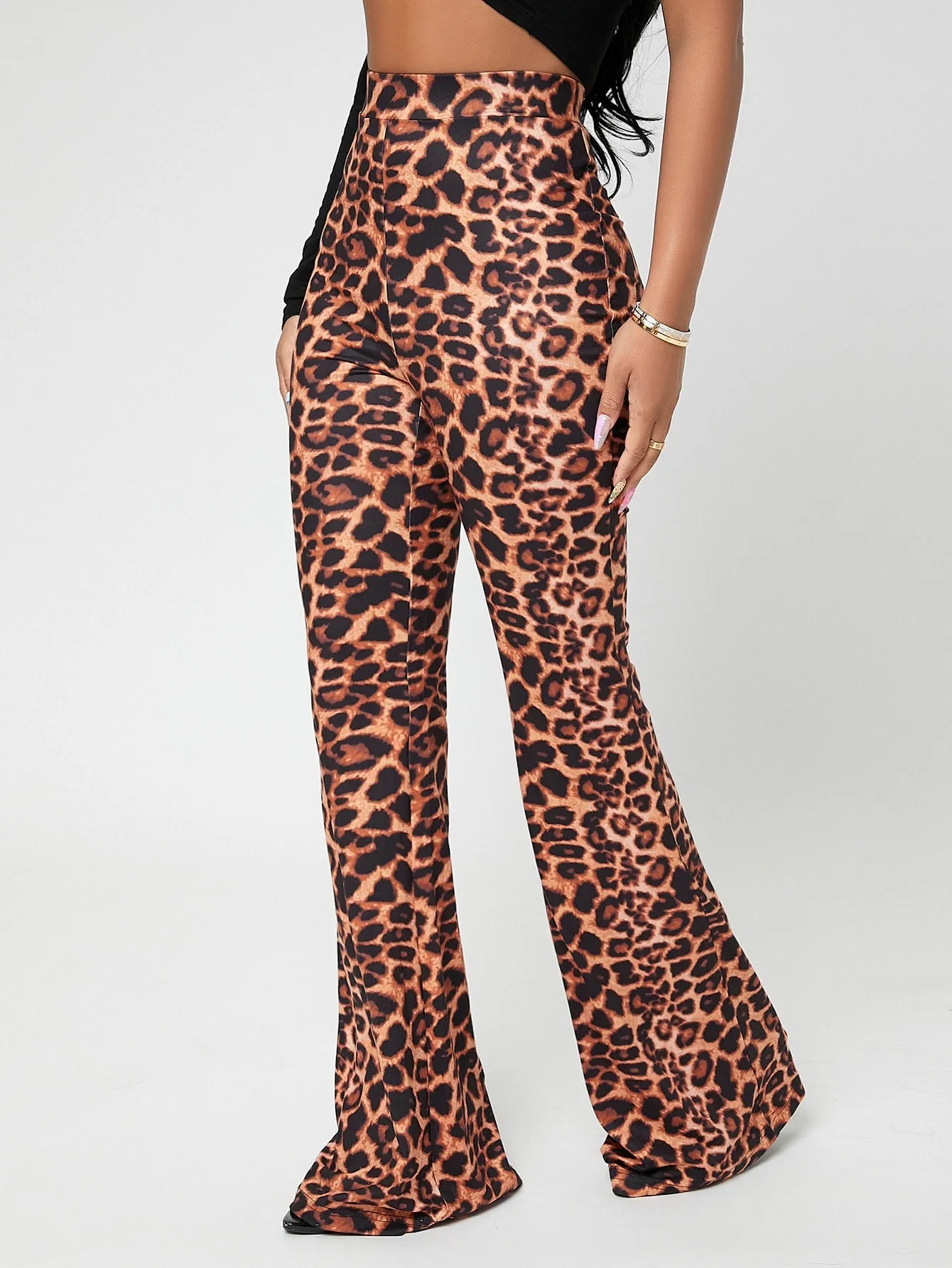 Glamorous Leopard High Waist Long Women Pants