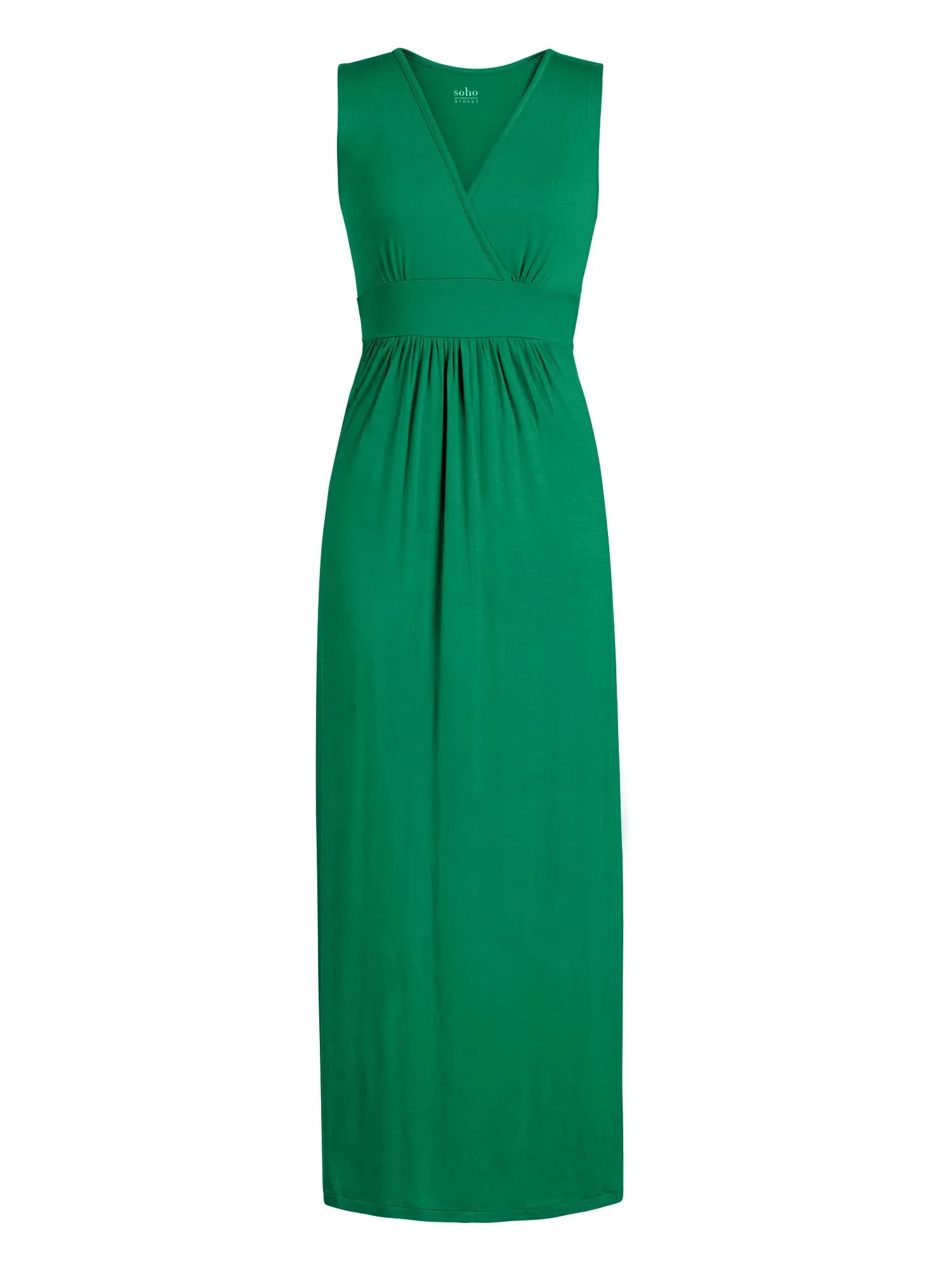 Goddess Wrap-Front Maxi Dress