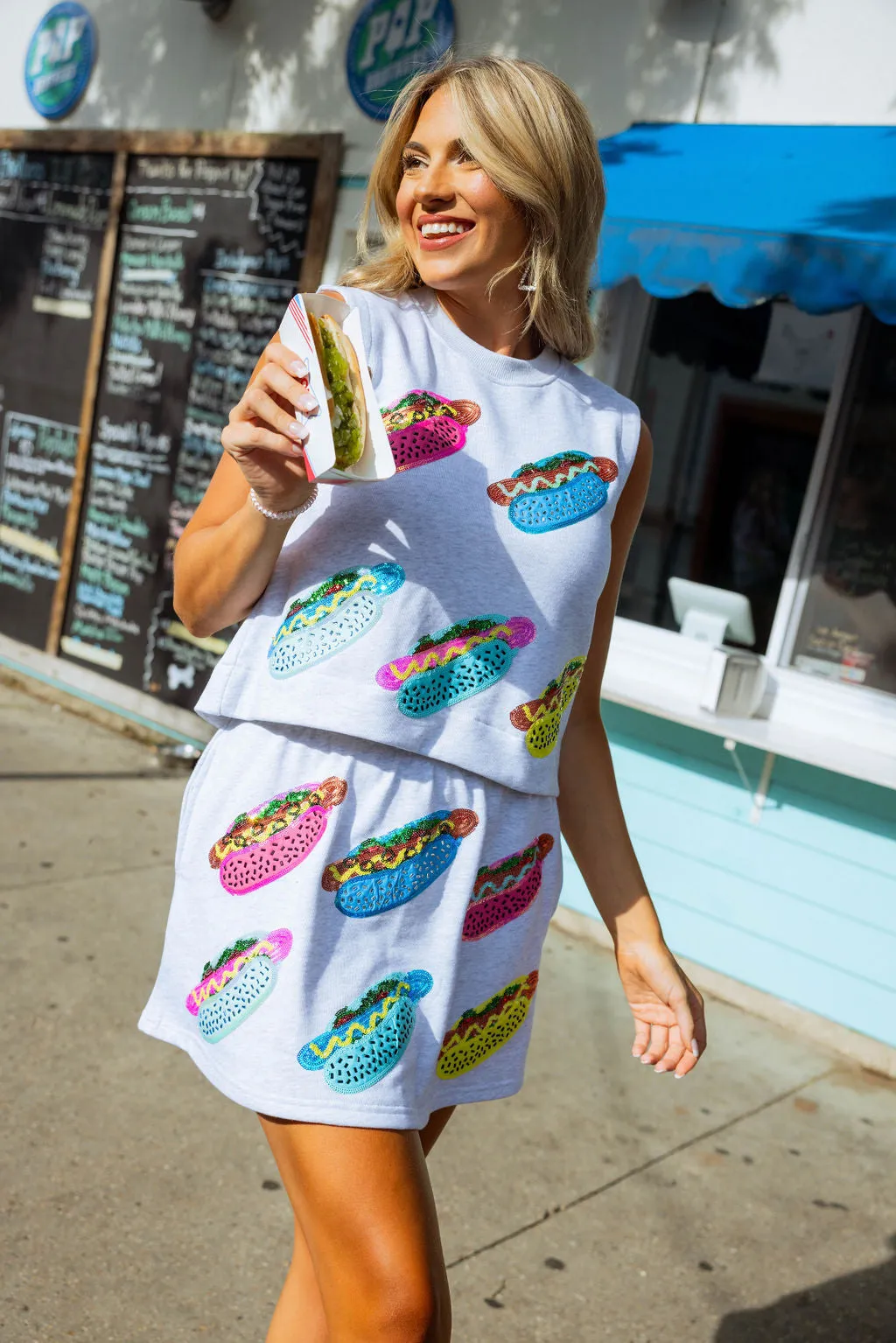 Grey Hot Dog Tank